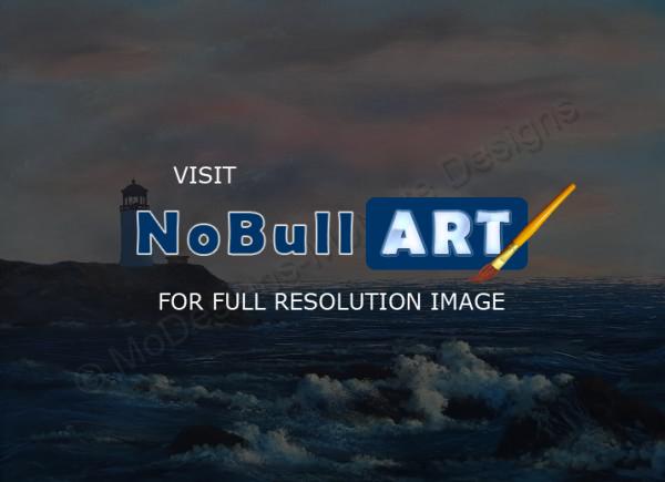 Art By Nathaniel B Dunson - The Lighthouse - Oil On Canvas