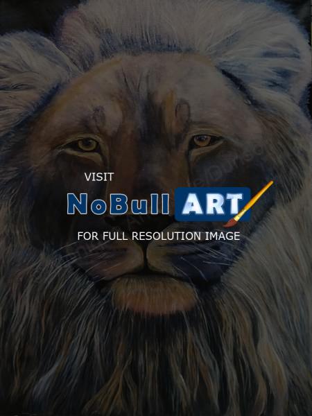 Art By Nathaniel B Dunson - Lion - Print On Canvas